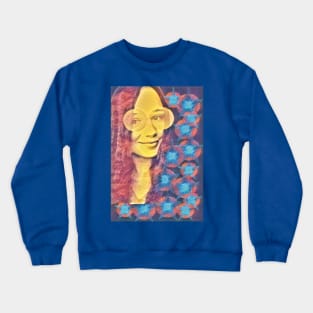 Sunny girl with the blue stars Crewneck Sweatshirt